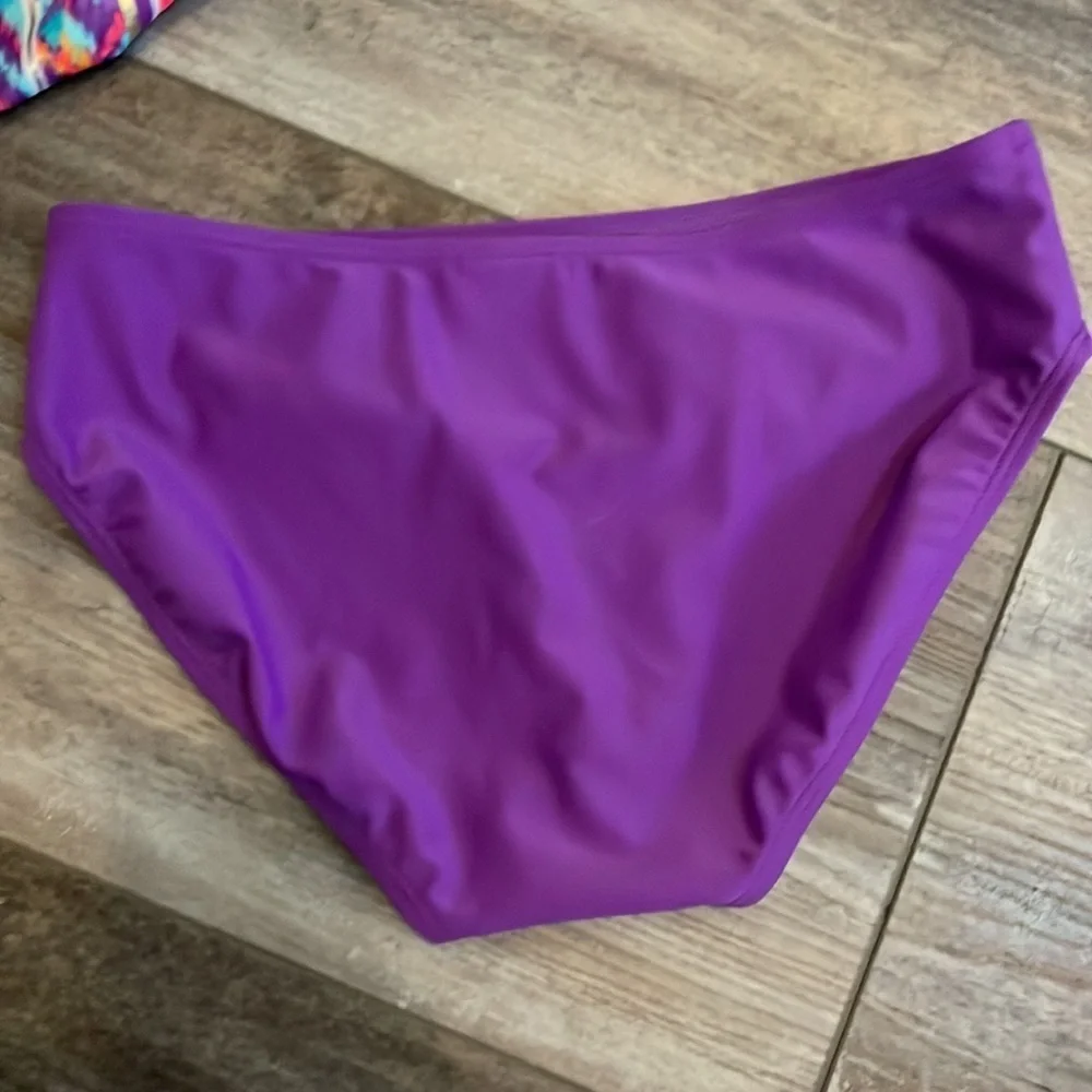 Circo purple metallic tankini swimsuit